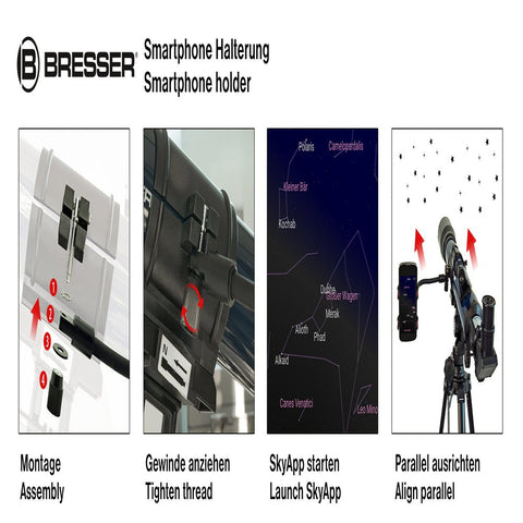 SKYLUX Refractor Telescope 70/700mm with Smartphone Holder and Solar Filter Language Code 1 - Starfy.si